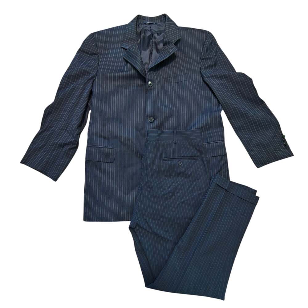Brooks Brothers 1818 Madison Suit Jacket 42R & DKNY Pants 33 Wool Pinstripe Set